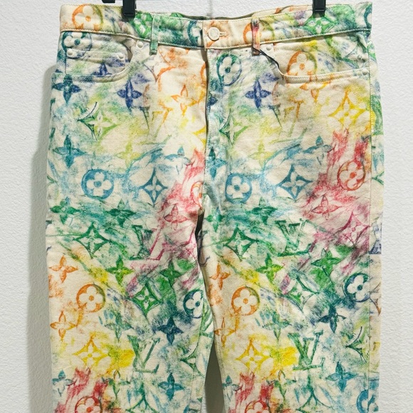 NWTS Louis Vuitton *RARE* Pastel Monogram Jeans - Picture 12 of 15